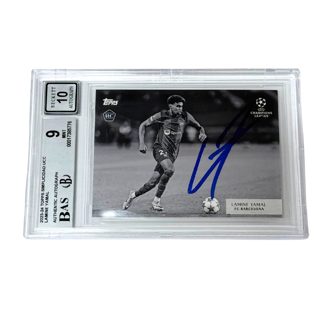 Lamine Yamal Signed 2023-24 Topps UCC Simplicidad Rookie Card – BGS 9 AUTO 10
